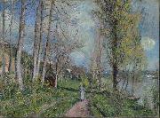 Banks of the Seine at By, Alfred Sisley